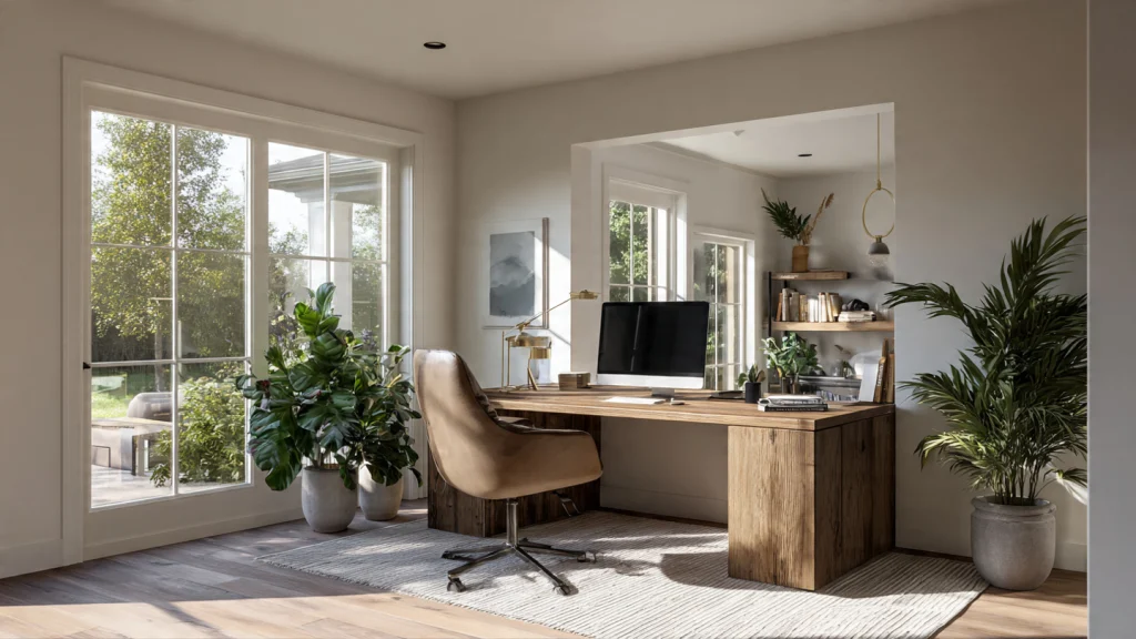 20 Barndominium Ideas for Modern, Affordable & Stylish Living 12 11. Barndominium with Home Office