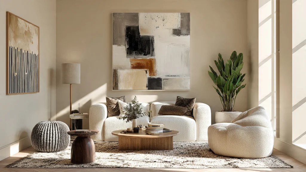 12 Beige Living Room Ideas for a Timeless, Elegant & Modern Home 13 Elegant Beige Living Room with Artwork