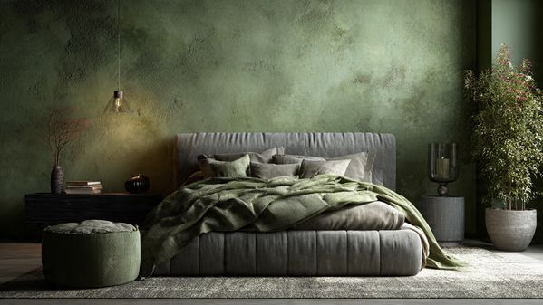 13 Green Bedroom Ideas for a Calm, Stylish & Refreshing Bedroom 13 Green Bedroom with Textured Walls