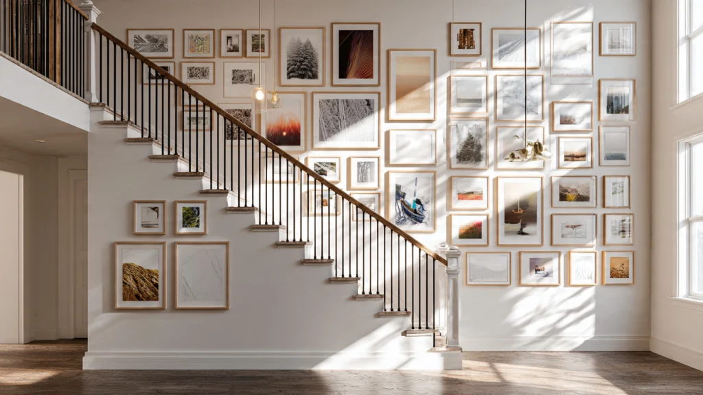 12 Gallery Wall Ideas to Elevate Your Home Décor Instantly 13 12. Floor-to-Ceiling Gallery Wall Idea