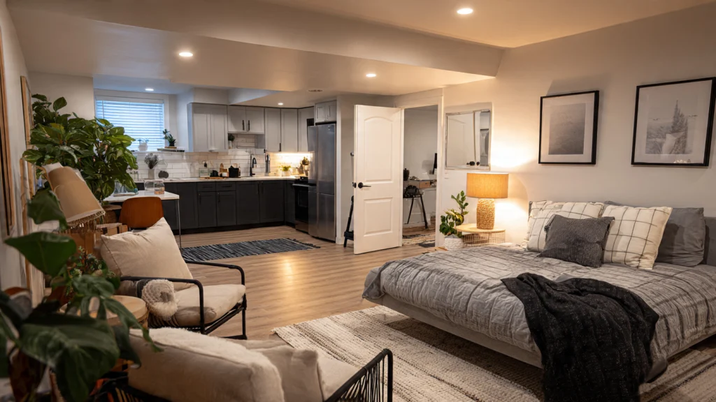15 Basement Remodel Ideas to Transform Your Space (Modern, Practical & Inspiring Designs) 13 Basement Studio Apartment