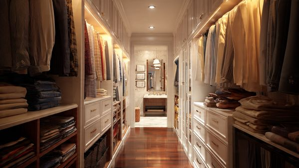 15 Closet Designs That Elevate Style, Storage & Organization 14 Walk-Through Closet Design