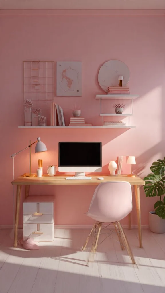 15 Pink Room Aesthetic Ideas for a Cute, Cozy & Modern Space 15 Pink Study / Workspace Aesthetic