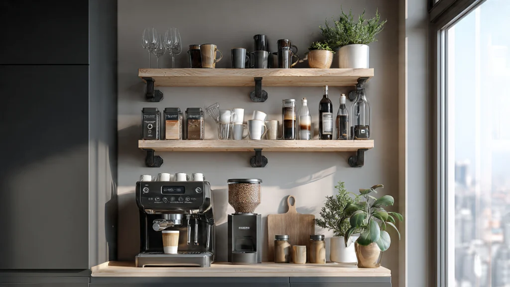 14 Coffee Bar Ideas to Create a Stylish, Functional & Cozy Coffee Corner at Home 15 Coffee Bar with Multi-Purpose Use