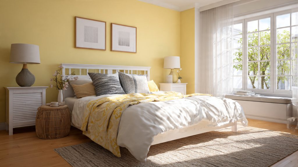 15 Bedroom Paint Colors That Instantly Upgrade Your Bedroom 16 15. Soft Yellow – Bright Yet Gentle