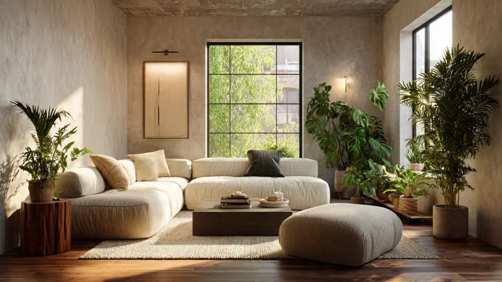 17 Modern Organic Living Room Ideas for a Calm, Natural & Stylish Space 18 Balanced Modern + Organic Styling