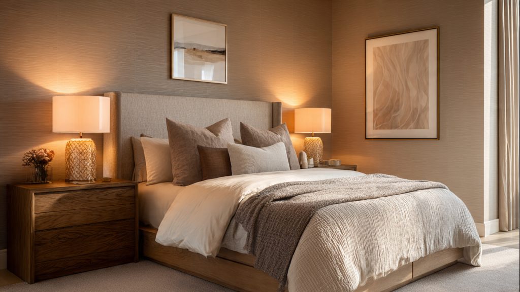 15 Bedroom Paint Colors That Instantly Upgrade Your Bedroom 3 Warm Beige – Cozy & Inviting