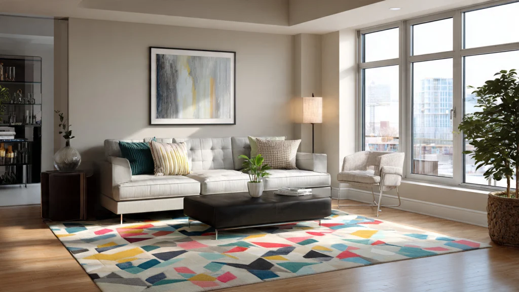 10 Living Room Rug Ideas That Transform Your Space Completely 3 Modern Geometric Living Room Rug