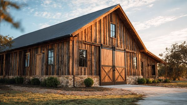20 Barndominium Ideas for Modern, Affordable & Stylish Living 3 2. Rustic Farmhouse Barndominium