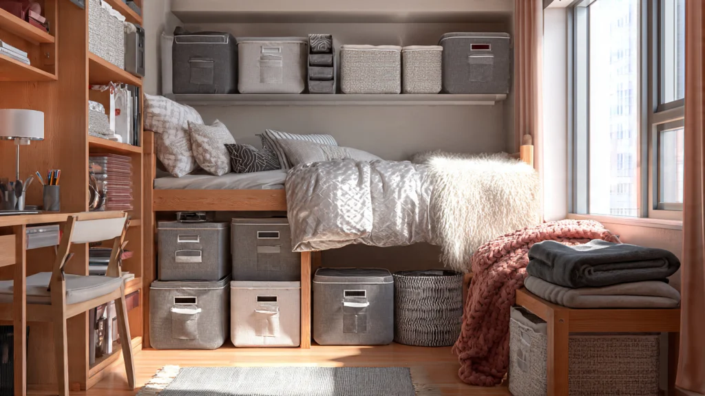 11 College Dorm Room Ideas for Style, Comfort & Smart Space-Saving 4 Smart Storage Hacks
