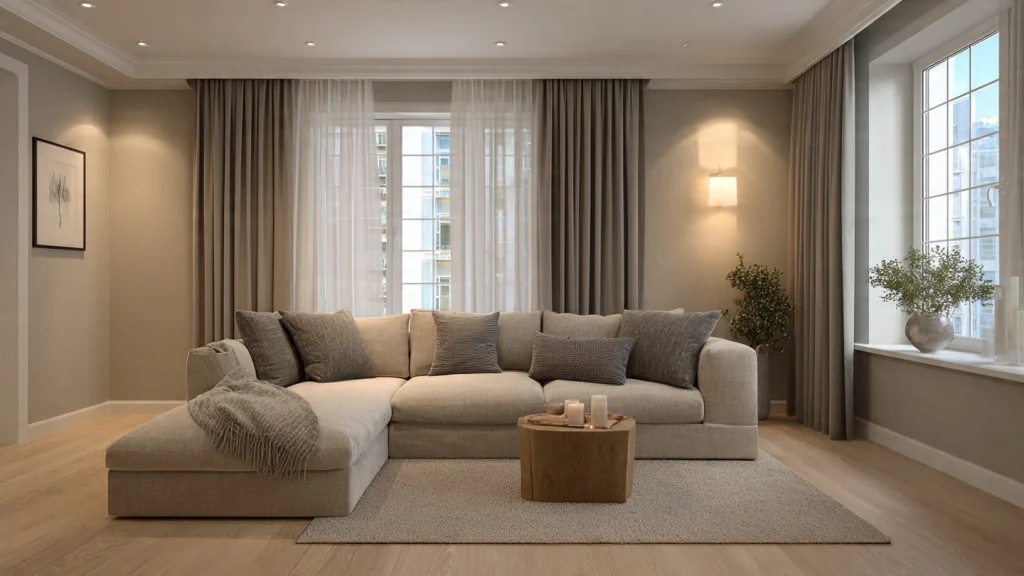 10 Grey and Beige Living Room Ideas for a Timeless, Elegant & Modern Home 4 Luxury Grey and Beige Living Room with Gold Touches