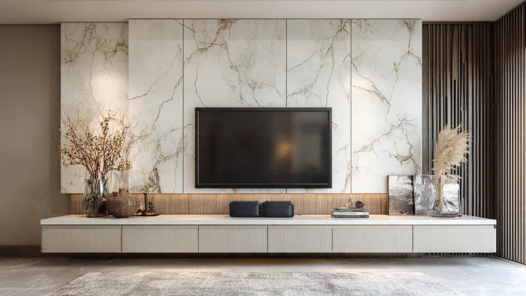 12 TV Wall Design Ideas for Stylish & Modern Living Rooms 4 Minimalist TV Wall Design