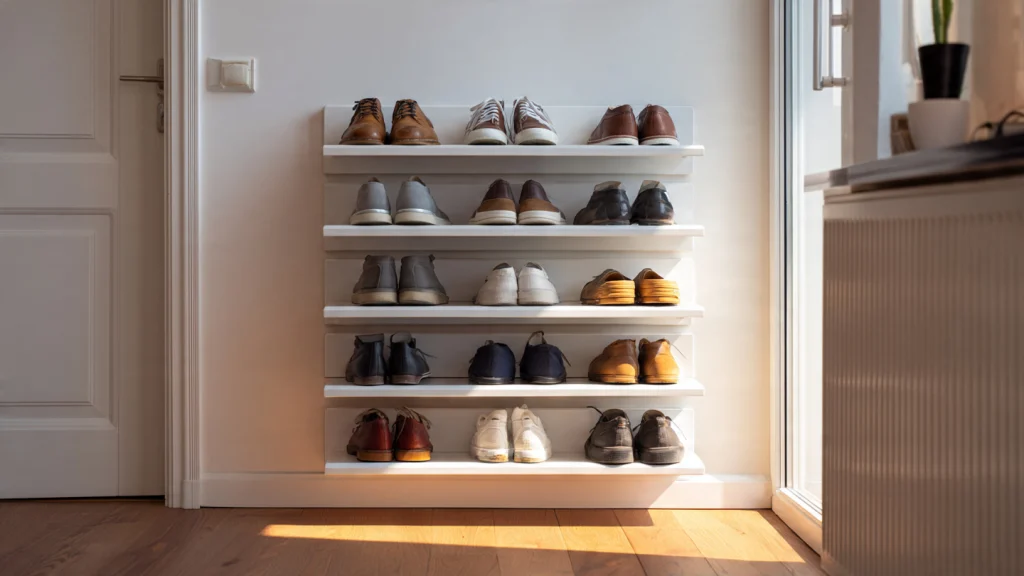 13 Shoe Storage Ideas That Save Space and Transform Your Home 4 Wall-Mounted Shoe Racks to Save Floor Space