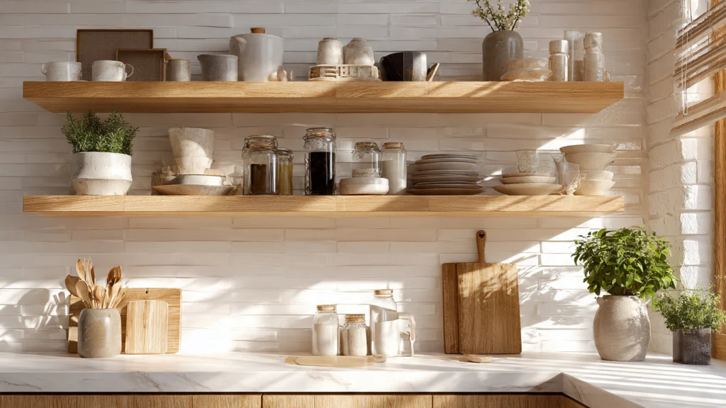 12 Floating Shelves: Stylish, Functional & Modern Shelf Ideas for Every Room 4 3. Black 12 Floating Shelves for Bold Statement Walls