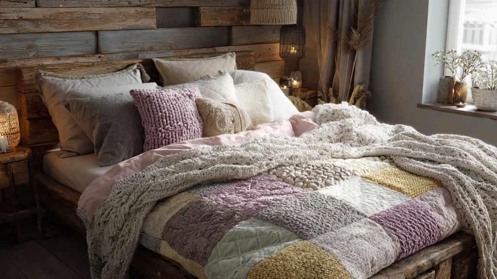 20 Cottagecore Bedroom Ideas to Create a Cozy, Romantic, and Timeless Space 4 Layered Textiles for a Cozy Cottage Feel