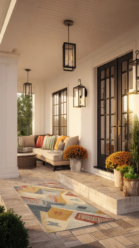 15 Front Porch Decor Ideas to Transform Your Home’s Entrance 5 Outdoor Rugs & Mats