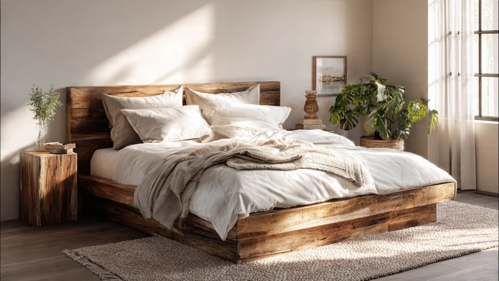 13 Coastal Bedrooms: Timeless Ideas for a Calm, Beach-Inspired Retreat 5 Coastal Bedroom with Natural Wood Accents