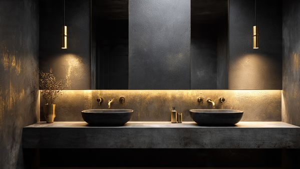 12 Powder Room Ideas: Stylish, Modern & Space-Maximizing Designs for Every Home 5 Dark & Moody Powder Room Design