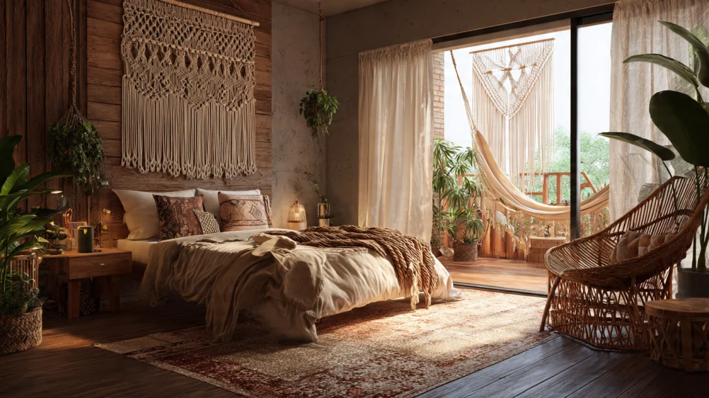 10 Boho Bedroom Ideas: Stunning Decor, Colors, and Design Inspiration 5 Macramé and Wall Hangings