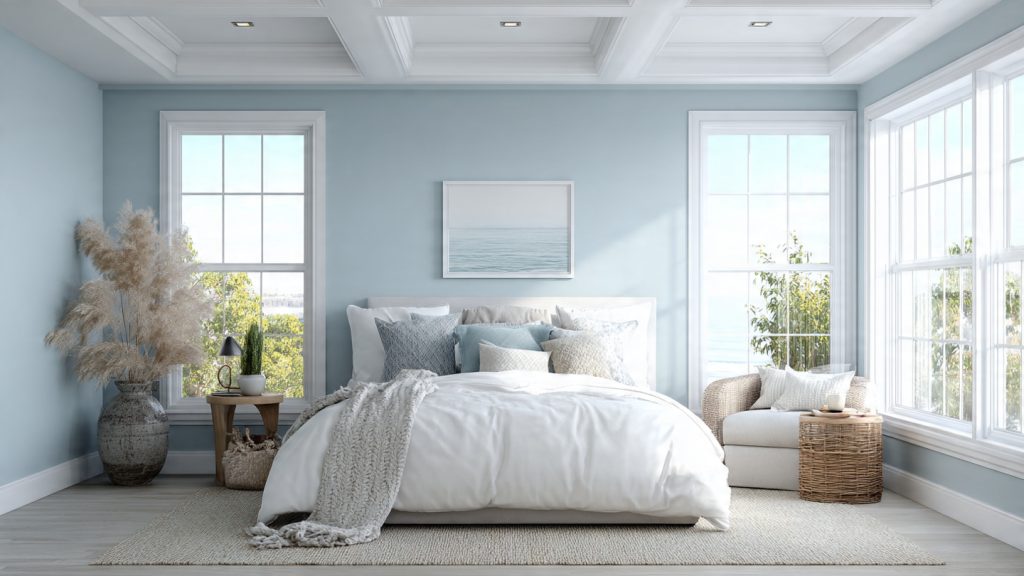 15 Bedroom Paint Colors That Instantly Upgrade Your Bedroom 6 Soft Blue – Calm & Sleep-Friendly