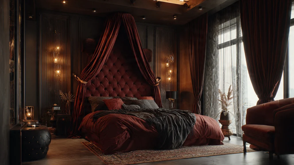 10 Romantic Moody Bedroom Ideas for a Cozy & Intimate Space 6 Soft Drapes & Layered Curtains