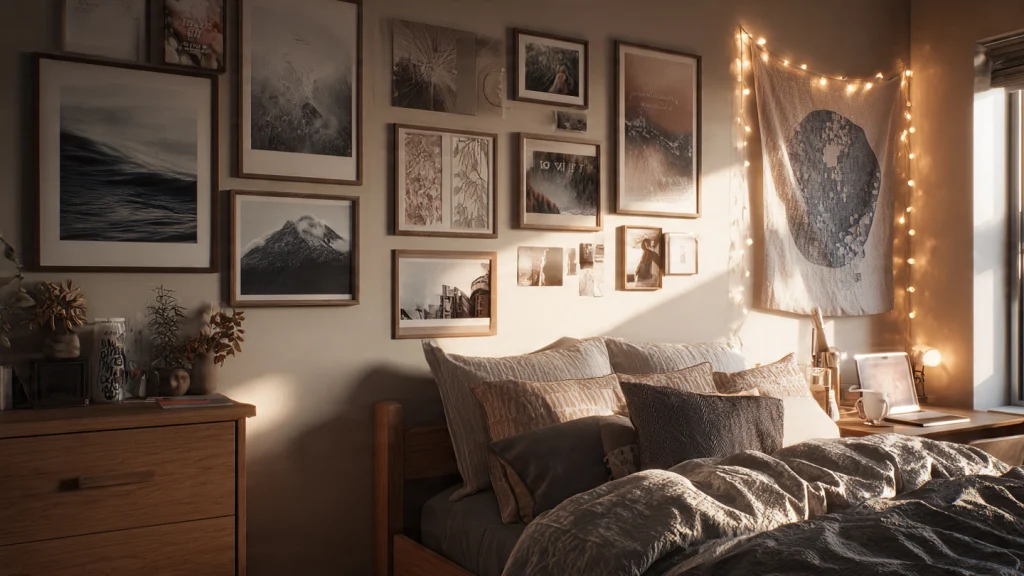 11 College Dorm Room Ideas for Style, Comfort & Smart Space-Saving 6 Wall Art & Posters