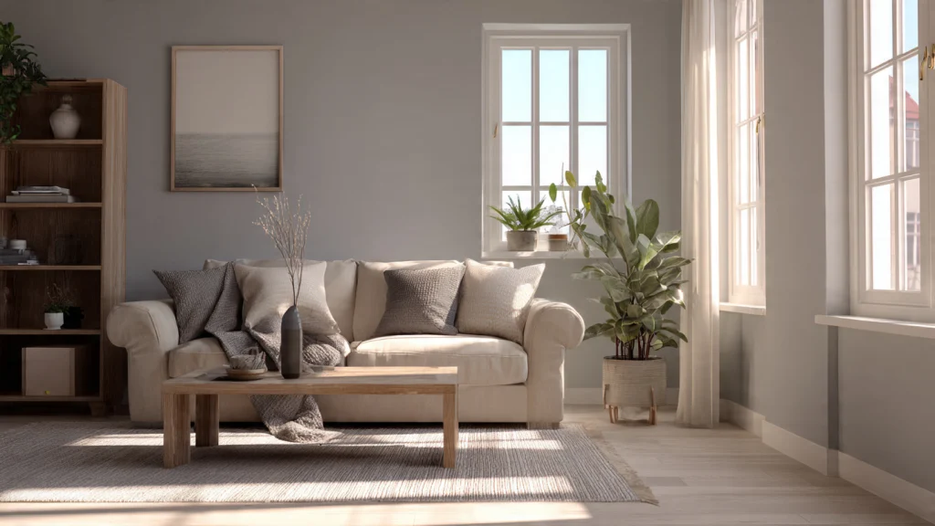 10 Grey and Beige Living Room Ideas for a Timeless, Elegant & Modern Home 6 Grey and Beige Living Room with Textured Layers