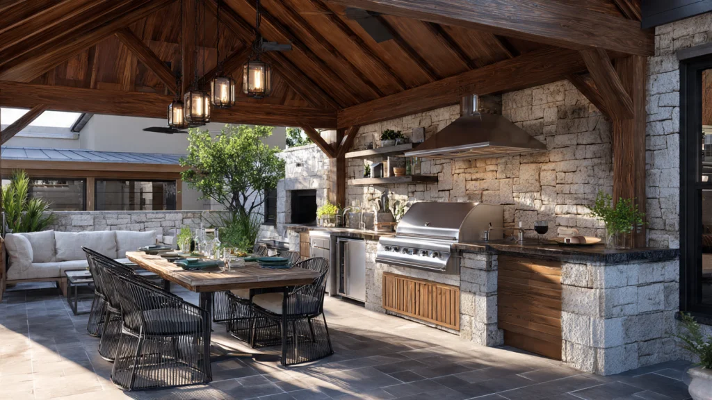 11 Covered Patio Ideas to Transform Your Outdoor Space (Rich, Inspiring & Practical Guide) 7 Covered Patio With Outdoor Kitchen