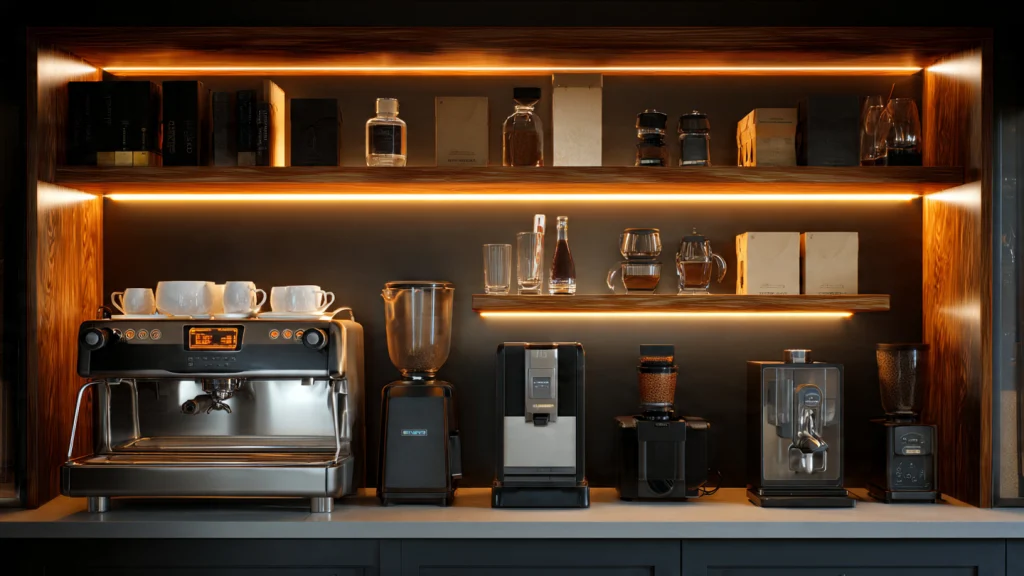 14 Coffee Bar Ideas to Create a Stylish, Functional & Cozy Coffee Corner at Home 7 Coffee Bar Cart – Flexible & Stylish
