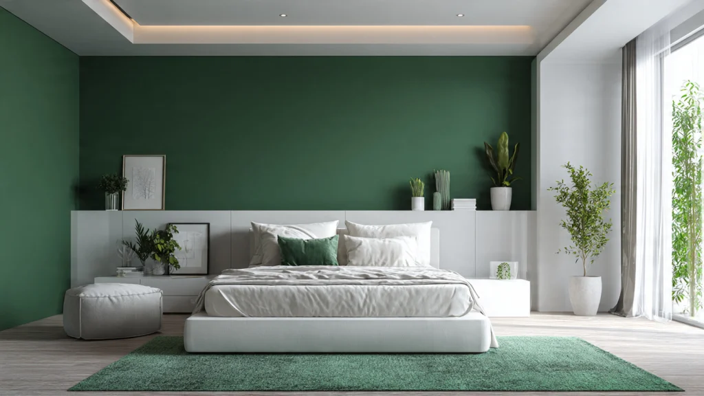 13 Green Bedroom Ideas for a Calm, Stylish & Refreshing Bedroom 7 Green and White Bedroom Color Combination