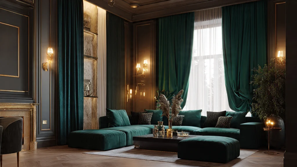 12 Curtains Living Room Ideas for a Stylish, Modern & Elegant Space 7 Velvet Curtains for a Rich & Elegant Living Room