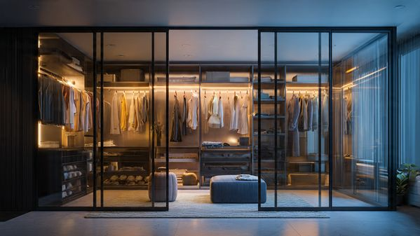 12 Dressing Room Design: Luxury, Modern & Space-Saving Ideas for Every Home 7 Dressing Room Design with Glass Wardrobes