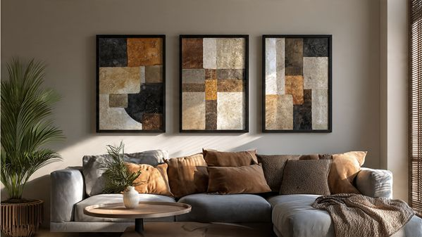 12 Gallery Wall Ideas to Elevate Your Home Décor Instantly 7 6. Statement Art Gallery Wall Idea