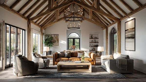 20 Barndominium Ideas for Modern, Affordable & Stylish Living 7 6. Luxury Barndominium with High Ceilings