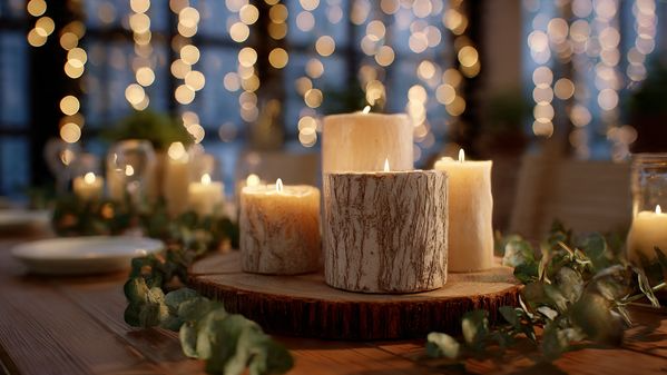 12 Fun Natural Table Settings: Creative, Stylish & Eco-Friendly Ideas for Every Occasion 8 Candlelight with Natural Holders