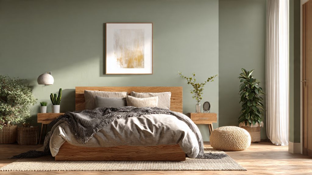 15 Bedroom Paint Colors That Instantly Upgrade Your Bedroom 8 7. Sage Green – Nature-Inspired Calm