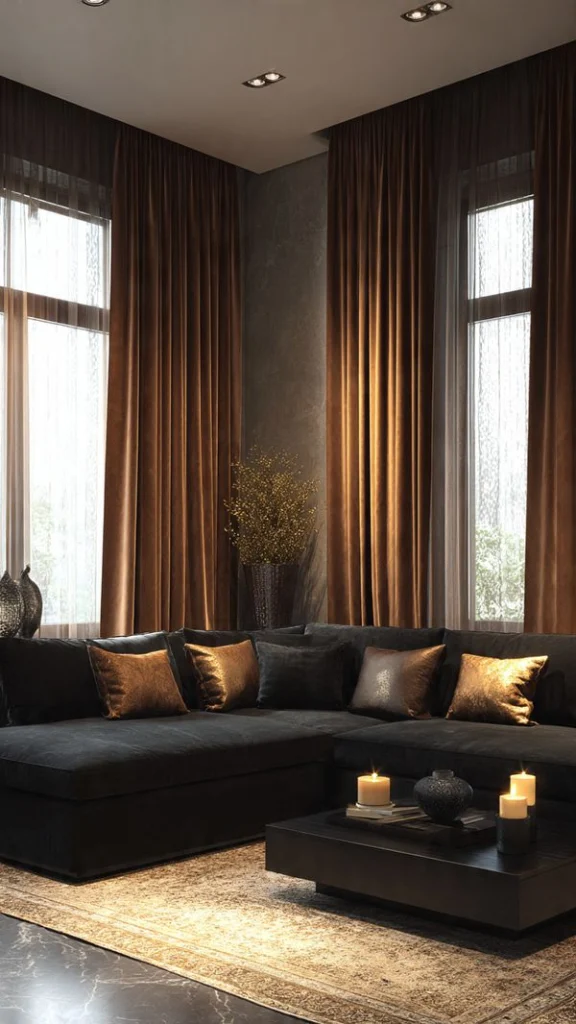 11 Black and Brown Living Room Ideas for a Stylish, Modern & Cozy Home 8 Industrial Black & Brown Living Room