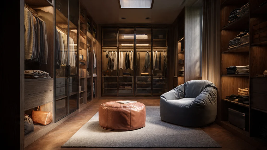 12 Dressing Room Design: Luxury, Modern & Space-Saving Ideas for Every Home 8 Dressing Room Design with Seating Area