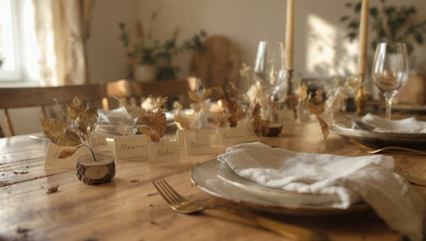 12 Fun Natural Table Settings: Creative, Stylish & Eco-Friendly Ideas for Every Occasion 9 Nature-Themed Place Cards