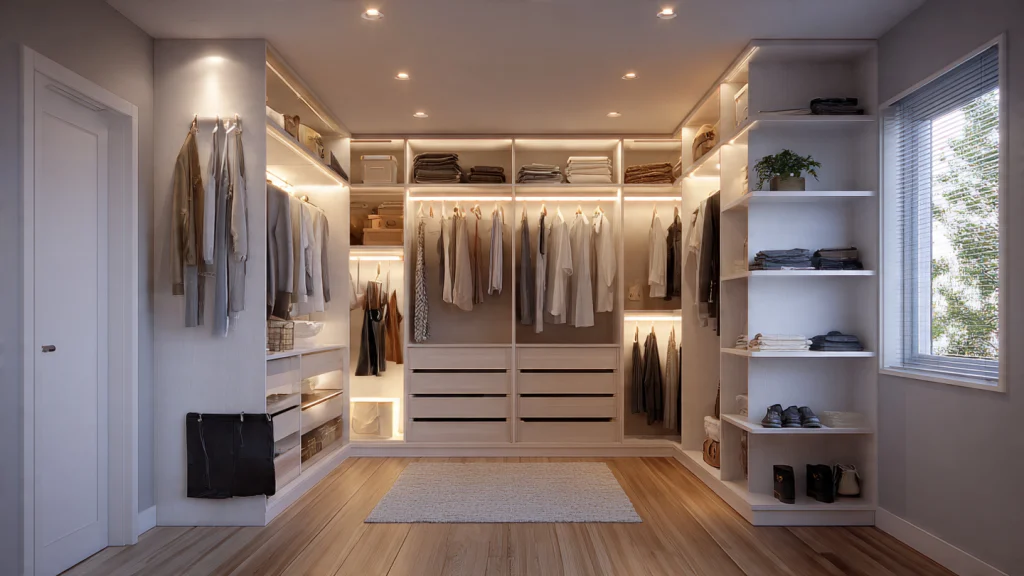 15 Closet Designs That Elevate Style, Storage & Organization 9 Corner Closet Design