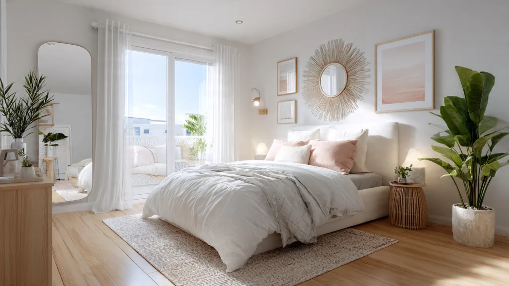13 Coastal Bedrooms: Timeless Ideas for a Calm, Beach-Inspired Retreat 9 Small Coastal Bedroom with Bright and Airy Design