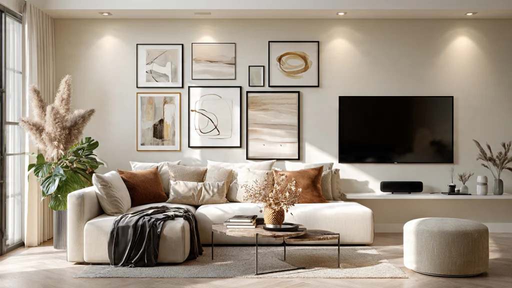 12 Gallery Wall Ideas to Elevate Your Home Décor Instantly 9 Gallery Wall Around a TV