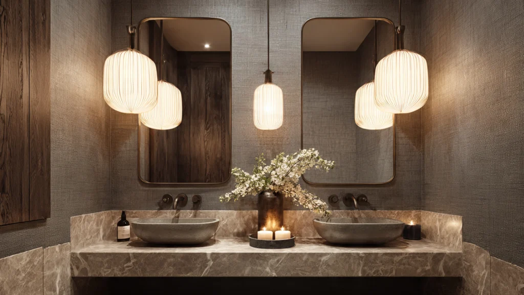 12 Powder Room Ideas: Stylish, Modern & Space-Maximizing Designs for Every Home 9 Luxury Lighting for Dramatic Ambience