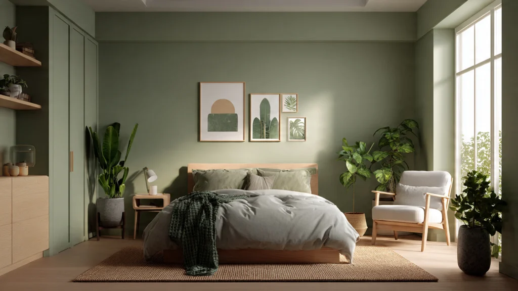 13 Green Bedroom Ideas for a Calm, Stylish & Refreshing Bedroom 10 Minimalist Green Bedroom Design