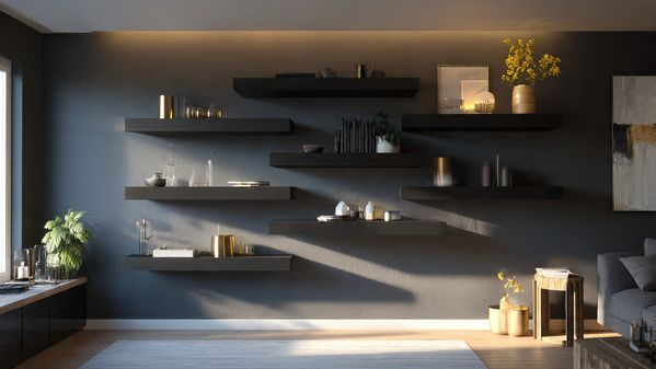 12 Floating Shelves: Stylish, Functional & Modern Shelf Ideas for Every Room 10 9. Metal 12 Floating Shelves for Industrial Style
