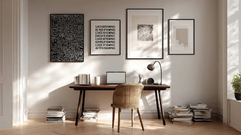 12 Gallery Wall Ideas to Elevate Your Home Décor Instantly 10 9. Typography and Quote Gallery Wall Idea