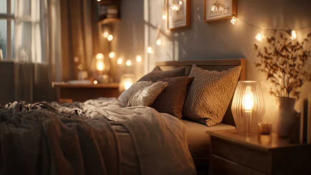 20 Cottagecore Bedroom Ideas to Create a Cozy, Romantic, and Timeless Space 10 Warm Ambient Lighting Instead of Harsh Lights
