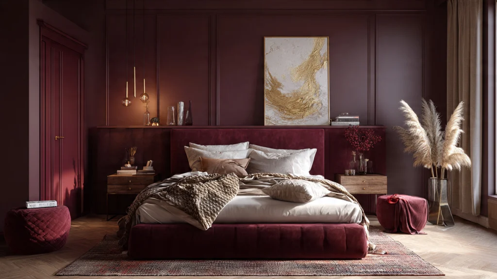 10 Burgundy Bedroom Ideas to Create a Luxurious, Warm & Stylish Space 1 Burgundy Bedroom