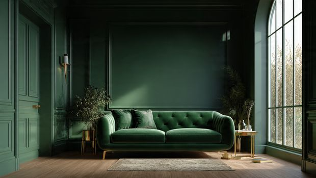 15 Color Drenching Interior Ideas for a Bold & Luxurious Home 1 Deep Green Color Drenching