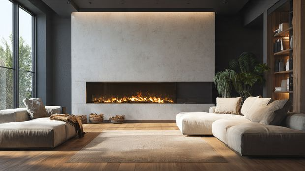 20 Fireplace Ideas to Create a Warm, Stylish & Cozy Home 2 Modern Minimalist Fireplace Idea